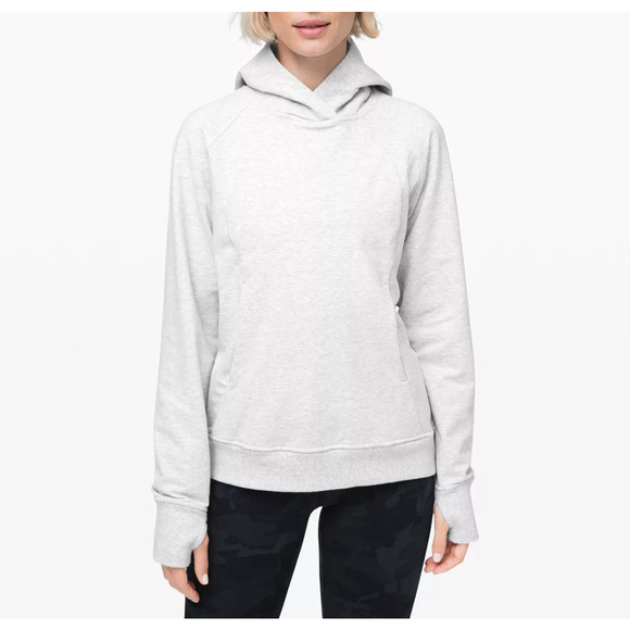 lululemon athletica Tops - Lululemon Scuba Pullover Cotton Terry Size 8 White 01165